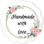 Custom Tags for Handmade Items, Personalized Tags for Favors, Customized Hang Tag for Clothing, Customized Gifts Wrapping Labels, Wedding Items Birthday Party Favors with String (Flower Shape)