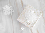 HUIHUANG White Bows for Gift Wrapping Christmas Gift Bows 5 inch x 8 Counts Self-Adhesive Curly Ribbon Bow for Presents, Paper Bag, Party Favors, Wrapping Accessories, Wedding Decor