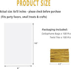 SUREHOME Cellophane Bags, 100 Pack Clear Gift Bag Cellophane Treat Bags with Ties 6x10 Inch Plastic Small Cello Candy Bag for Party Favors Easter Goodie Graduation Cookies Bakery Popcorn Wraps