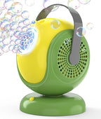 Bubble Machine, Automatic Bubbles Blower, 360° Rotation, 75° Adjustment, LED Light, with Handle - Bubble Toys for Kids, Toddlers - Gifts for Boys, Halloween, Outdoor, Birthday, Party Use