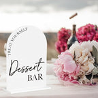 2Pcs Dessert Bar Sign Cards and Gifts Signs for Wedding Engagement Party Bridal Shower Baby Shower Table Desk Acrylic Decor