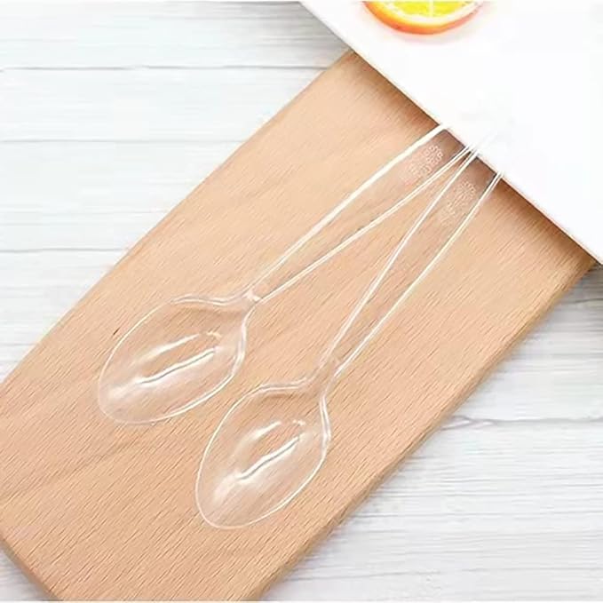 500 Count Plastic Silverware, Heavy Weight Plastic Forks Spoons Disposable Utensils Cutlery Set for Wedding Party Supplies Everyday Use