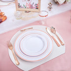 WDF160 Piece Rose Gold Disposable Cutlery Set - Heavyweight Plastic Silverware - Includes 80 Forks, 40 Spoons, 40 Knives - Rose Gold Silverware Perfect for Wedding/Party