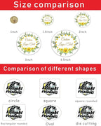 Custom Stickers for Weddings, Birthdays & Businesses - Personalized Labels with Your Logo - Waterproof, Fade and Heat Resistant - Pack of 100-1000 (Custom Text, 3.5 Inch)