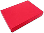 TheDisplayGuys - 25-Pack #53 Kraft Paper Cardboard Gift Boxes/Jewelry Cases w. Cotton Padding & Lid - Matte Red - (5.4" x 3.9" x 1.0")