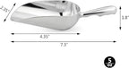 New Star Foodservice 34509 One-Piece Cast Aluminum Round Bottom Bar Ice Flour Utility Scoop, 5-Ounce, Silver (Hand Wash Only)