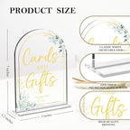 4-Piece Acrylic Wedding Sign Set for Ceremony & Reception - 5x7 Inch clear Guest Book, Cards & Gifts, Please Sign Our Guest Book, Please Take One, In Loving Memory - Wedding Decor Bundle