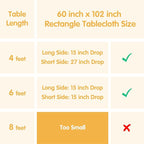BRILLMAX 8 Pack Lavender Tablecloths for 6 Foot Rectangle Tables 60 x 102 Inch - 6ft Rectangular Bulk Linen Polyester Fabric Washable Cloth Cover for Wedding Reception Banquet Birthday Party