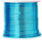 Mandala Crafts 18 Gauge Anodized Aluminum Craft Wire for Jewelry Making - 450 FT Colored Flexible Silver Lavender Purple Pink Ice Blue Turquoise Wire - Bendable for Bonsai Armature Crafting Sculpting