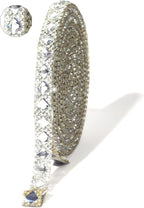 Rhinestone Ribbon 3 Yards Self Adhesive Rhinestone Strips Diamond Ribbon Sticker Crystal Roll Glitter Bling Rhinestones Tape for Crafting DIY Art Decoration (Clear,0.4 Inch)
