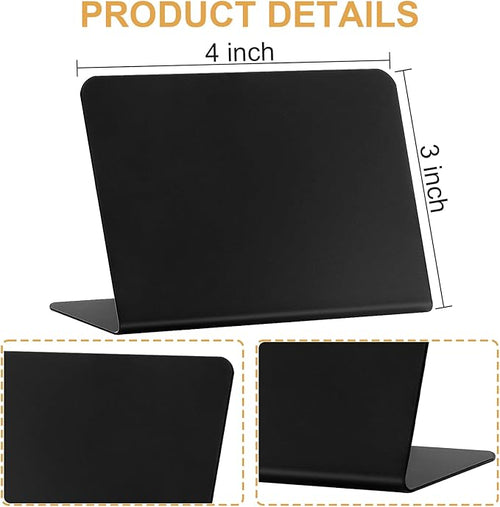 20 Pack Mini Chalkboard Signs for Food, ALOTCHE Tabletop Chalkboard Labels L-Shaped Rustic Tabletop Buffet Table Signs for Weddings, Birthday Parties, Message Board Signs, Bakery and Retail