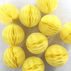 20pcs Honeycomb Decoration - Paper Flower Balls, Tissue Pom Poms for Birthday Wedding Home Decor (3inch, Yellow)