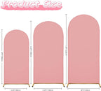 Wedding Arch Covers Arch Backdrop Cover Arch Stand Covers 7.2FT 6.6FT 6FT Set of 3 Arch Cover Spandex Fabric Stretchy Backdrop for Wedding Birthday Party Decoration Baby Shower (Light Pink)