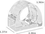 Crystal Napkin Rings, Elegant Dining Table Holders for Formal & Casual Dining, Wedding Reception, Holiday Table Setting, 12 Pack