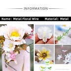 76Yards 26Gauge White Metal Floral Wire Flexible Paddle Florist Garden Wire for Flower Arrangement,Crafts,Christmas Wreaths Tree,Garland.