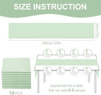 10 Pack 10ft Sage Green Chiffon Table Runners Wedding Table Runner Sheer Romantic Tulle Table Runner for Christmas Wedding Bridal Tea Party Baby Shower Birthday Party Table Decorations(120 x 12 in)