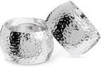 Farmlyn Creek Silver Napkin Rings Set of 12-1.8 in Round Polished Zinc, Bulk Napkin Ring Holders for Cloth & Paper - Table Decor for Weddings & Parties