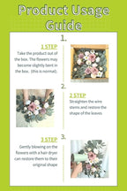 Wedding Sign Faux Flower Swag (Pack of 2) for Ceremony Party Reception Entrance Floral Decor Wall Easel Stand for Wedding Poster Welcome Sign (Champagne&Dusty Rose)