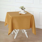 Efavormart 54x54 Gold Wholesale Linens Seamless Polyester Square Linen Tablecloth for Wedding Banquet Party Restaurant