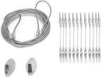 Wall Hanging Photo Display, DIY Picture Photo Frame String with 12 Clips for Hanging Photos Notes and Artworks (Adjustable Alligatory Clip)