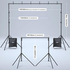 LINCO Backdrop Stand for Parties Kit 10x7 ft Adjustable Back Drop Photography Studio Photo Background Support System with Clamps, Sand Bag, Carrying Bag 4172