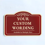 Custom Decorative Metal Sign 'Design 1 Red Brick' 14x10 In - Personalized Aluminum Driveway Sign, Waterproof, Made In USA