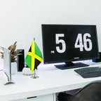 Jamaica Flag Jamaican Flags, Small Mini Jamaican Desk Flag, Used for Table Office Classroom Home Patriotic Events Decorations