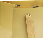 Gold Paper Gift Bag Small Square Bottom Paper Bags with Handles(Gold, 6 x 6 x 6 in, 10 CT)