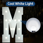 Marquee Letters 4 Feet Tall Large Light Up Letters Baby Shower Decorations Wedding Engagement Proposal White Party Decorations Marry Me Mr and Mrs Sign Big Cardboard Backdrop M