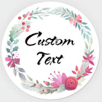 Custom Stickers for Weddings, Birthdays & Businesses - Personalized Labels with Your Logo - Waterproof, Fade and Heat Resistant - Pack of 100-1000 (Wreath U, 4 Inch)