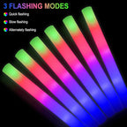 49pcs Foam Glow Sticks,Wedding Party Glow Sticks,,Party Favors Supplies Flashing Glow Party Supplies Light Up Baton Wands, Raves, Birthday,Christmas,Bulk Led Foam Sticks