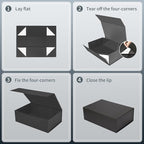 Large Black Gift Box,13.75"x9"x4.5", Gift Boxes with Magnetic Lids for Presents Closure Gift Packing for Birthday,Christmas, Halloween,Wedding,Bridal Gifts,Mother's Day Gift Packging