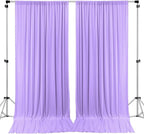 AK TRADING CO. 10 feet x 10 feet Polyester Backdrop Drapes Curtains Panels with Rod Pockets - Wedding Ceremony Party Home Window Decorations - Lavender