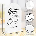 Cards and Gifts Sign for Wedding Acrylic Arch Wedding Bridal Shower Baby Shower Welcome Table Signs for Ceremony and Reception Decor 7 x 5 Inches