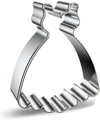 Large Size Dress Shaped Cookie Cutter, Stainless Steel Suspenders Princess Dress Wedding Dress Cookie Cutter, 4.4 Inches
