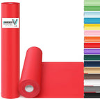 Vanhench 17.5"×963" Red Wrapping Paper Roll for Women Kids, Solid Color Art Kraft Craft Paper for Wedding, Birthday, Mothers Day Gifts, Bouquet Flower Poster Bulletin Board