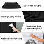 Black Screen Backdrops 5x7ft Solid Color Photo Backdrops for Photoshoot, Photography Background for Meeting Wall, Party, Videos