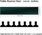 12Pack 9ft Chiffon Table Runner 14x108 Inch Sheer Romantic Table Runner for Wedding Birthday Party Bridal Shower Outdoor Decoration-Hunter