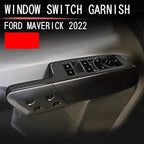 4pcs Carbon Fiber Style Front Rear Doors Window Glass Lift Switch Panel Cover Decorative Sticker Protection Car Interior Accessories for 2022-2025 Ford Maverick KT13