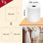 White Tulle Fabric Rolls 6 Inch by 200 Yards (600 feet) Fabric Spool Tulle Ribbon for DIY White Tutu Bow Baby Shower Birthday Party Wedding Christmas Decorations Craft Supplies