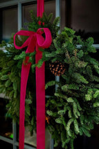 Hot Pink Velvet Ribbon 1.5'' 25 Yards for Christmas Tree, Gift Wrapping, Flower Bouquet, Wreath Decorations, Bow Making