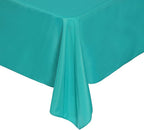 Rectangle Tablecloth 90x132 inch Washable Polyester Fabric Table Cloth for Wedding Party Dining Banquet Decoration（90x132, Turquoise）