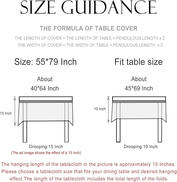 patdrea Designer Vintage Linen Tablecloth for Rectangle Table,French Soft Durable Floral Tablecloths,Colorful Table Cover for Kitchen Dining,Parties,Christmas,Thanksgiving,Party,55"x79"-Puno