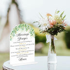Marriage Prayer Sign, Wedding Engagement Bridal Shower Christian Religious Decor for Reception Ceremony Anniversary Party, Weddings White Acrylic Sign
