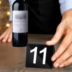 Table Numbers 1-25 Acrylic Restaurant Table Numbers Double Side Plastic Table Tent Table Numbers for Events Banquets Party Wedding Food Service Reception(Black)