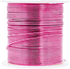 Mandala Crafts 20 Gauge Anodized Aluminum Craft Wire for Jewelry Making - 450 FT Colored Flexible Silver Copper Gold True Blue Purple Pink Wire - Bendable for Bonsai Armature Crafting Sculpting