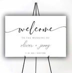 Generic Personalized Wedding Welcome Sign, Modern Minimalist, 18x27 inches, Plastic, Wedding Guestbook