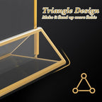 Gold Acrylic Sign Holder 5x7, 16 Pack Wedding Gold Frame Table Number Holders Vertical, Clear Picture Frames Flyer Stands Tables Menu Holder, Double Photo Paper Display Holder for Party, Home, Office
