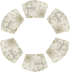 Artoid Mode Christmas Snowflakes Wedge Shape Placemats for Round Table Set of 6, Let it Snow Winter Winter Seasonal Kitchen Dining Table Decoration for Indoor Party Home