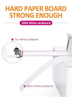 MESHA 8×8×4'' Gift Boxes with Ribbons,10PC White Gift Box with Lid, Thank you Box for Gifts,Candy Treat Boxes for Presents